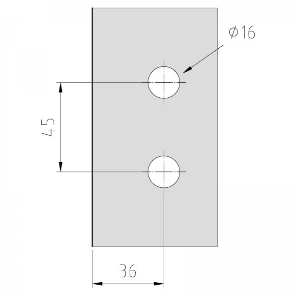 Glas-Wand 90° Slim Line